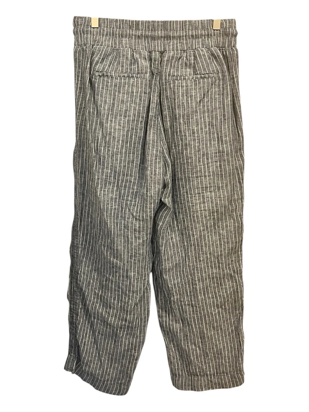 QUINCE Chambray Stripe Linen Wide Leg Pants